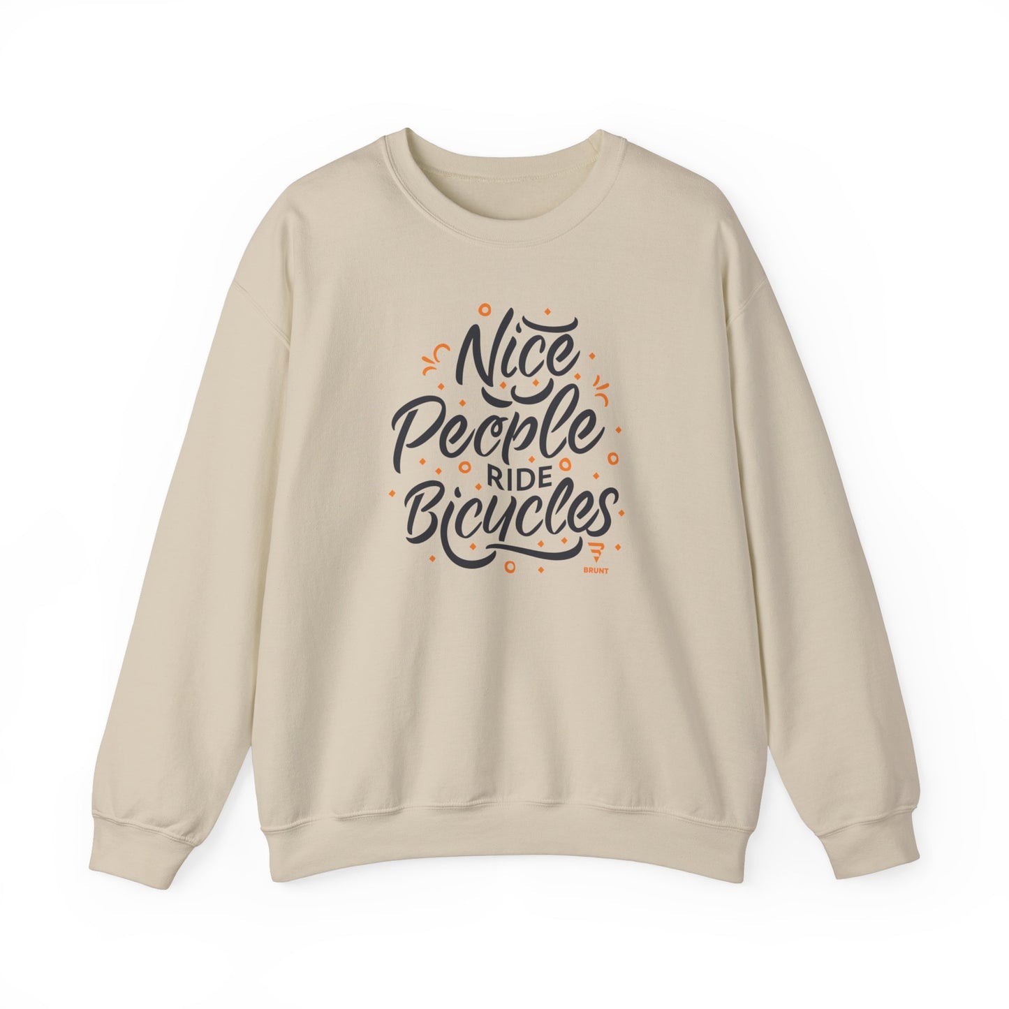 "Nice People Ride Bicycles" Crewneck Sweatshirt – The Ideal Biking Gift for Her