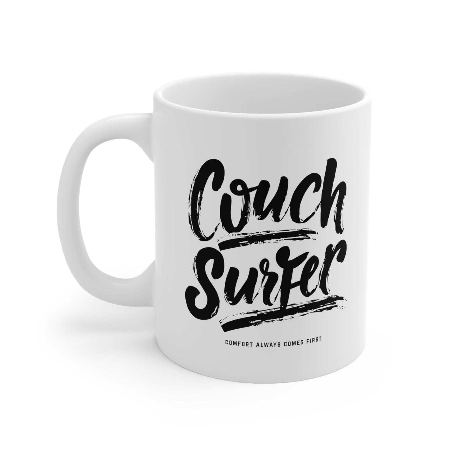 "Couch Surfer." mug