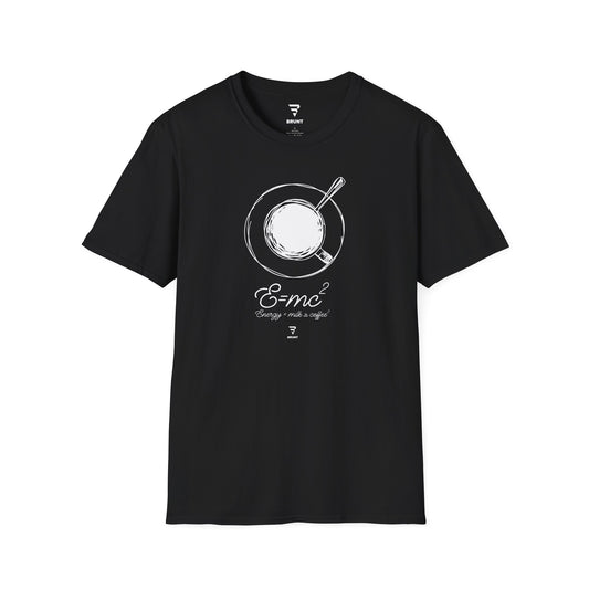 "E=mc² Energy=milk x coffee²" T-shirt