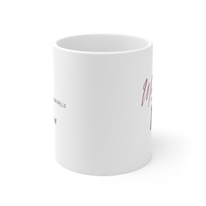 "MOM Turn Upside Down Spells WOW" mug