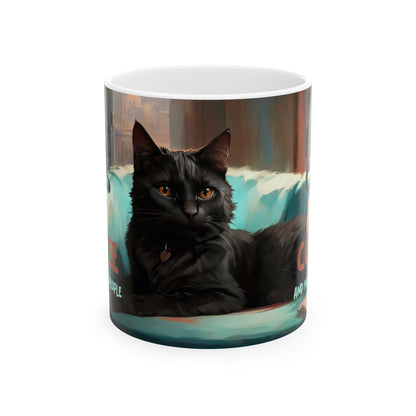 "I like Cats and Coffee and maybe 3 people" mug