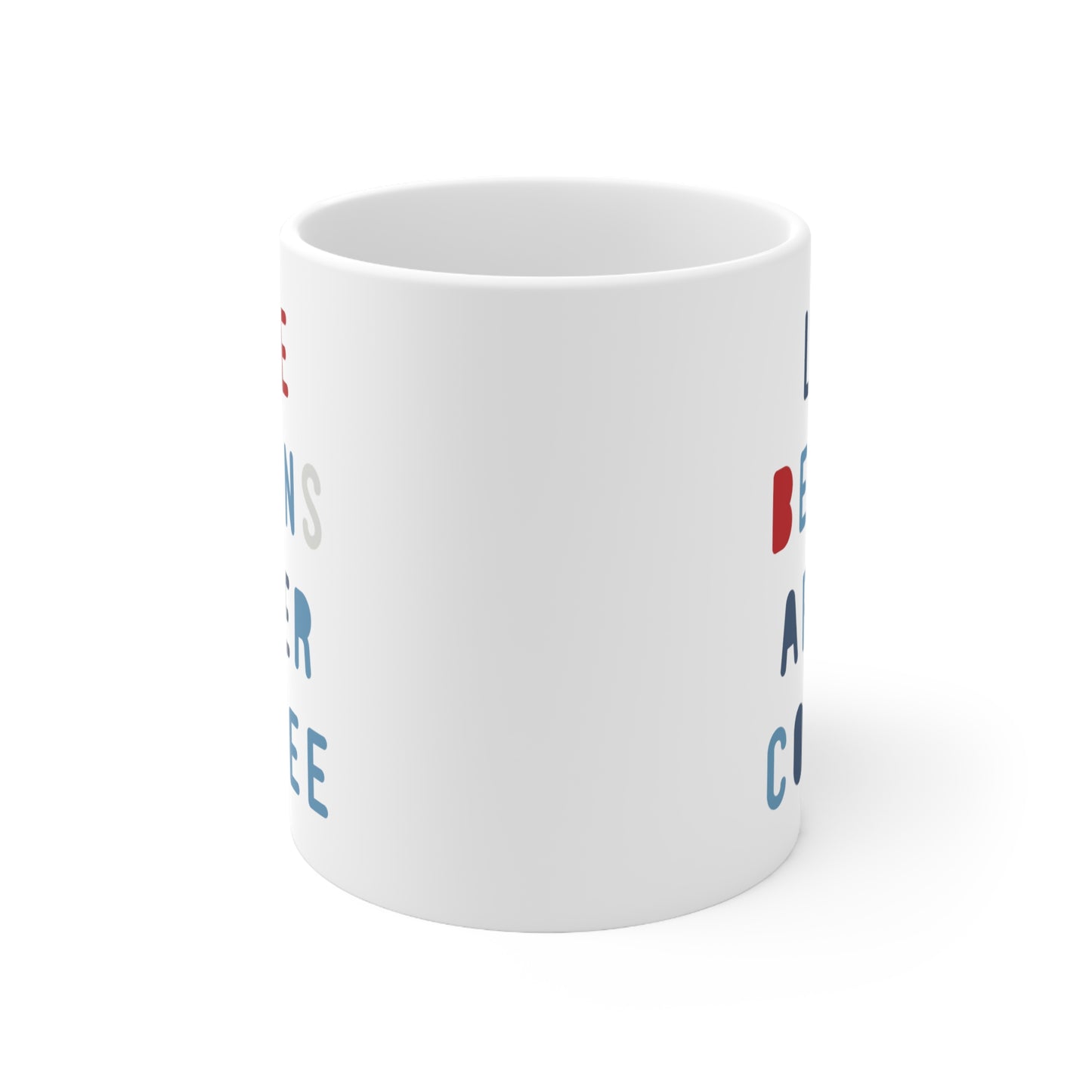 "Life Begins After Coffee" mug