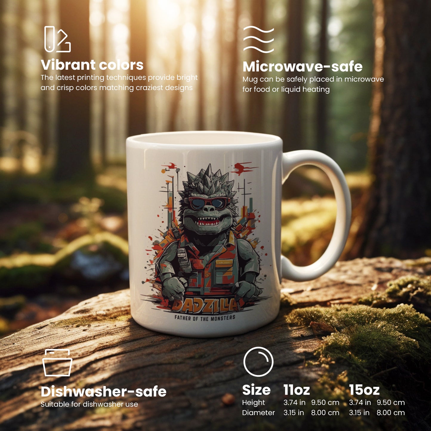 "Dadzilla Father Of Monsters" Mug