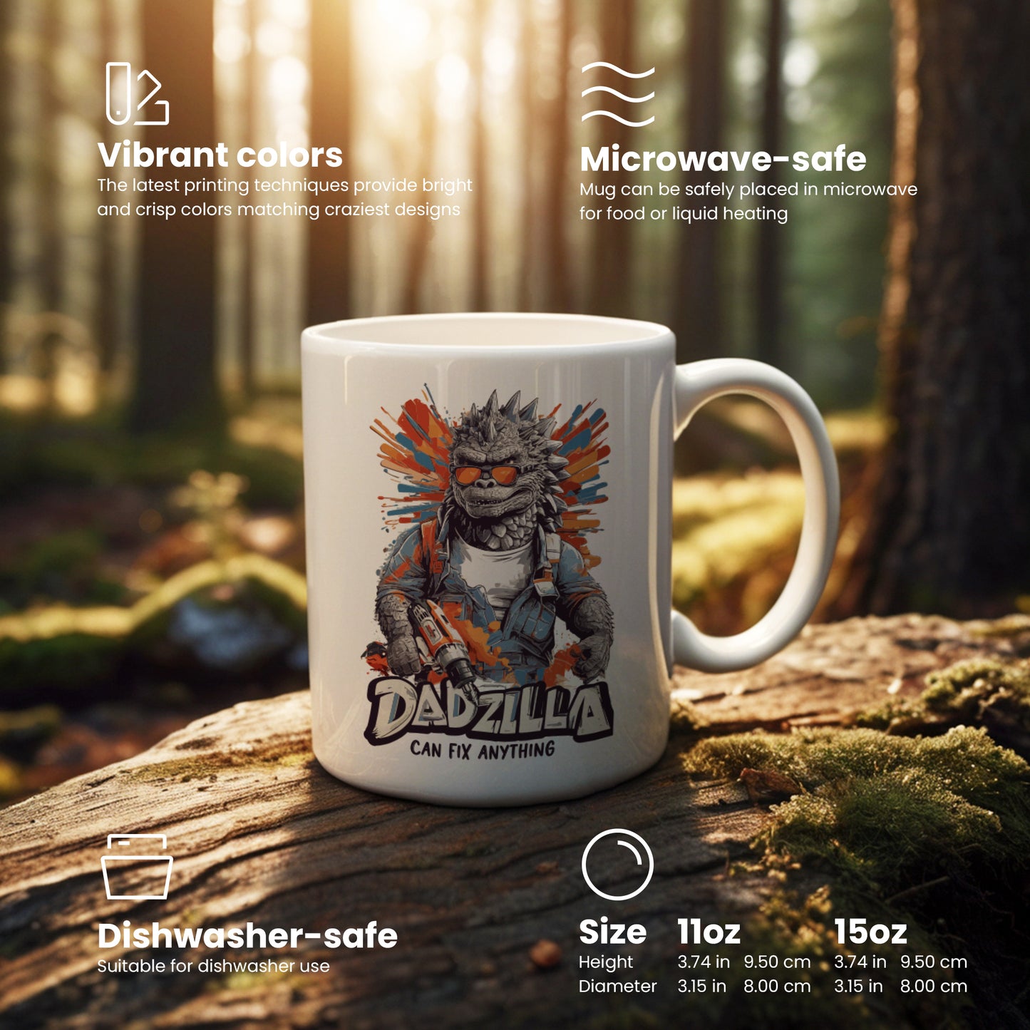 "Dadzilla Can Fix Anything" Mug