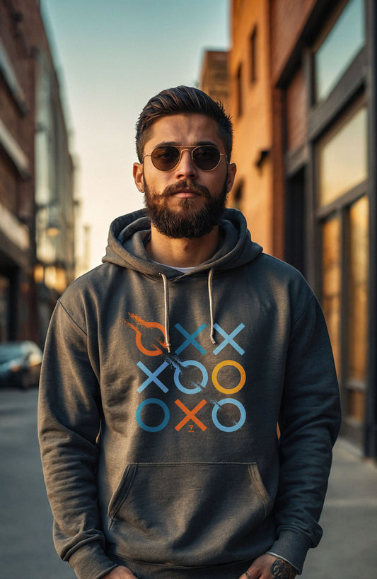 Tic-Tac-Toe game, Noughts and Crosses, Board Game Hoodie